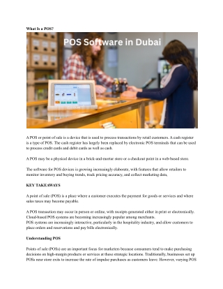 POS Software in Dubai