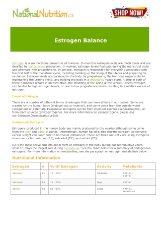 Estrogen Balance