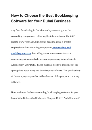 auditing uae