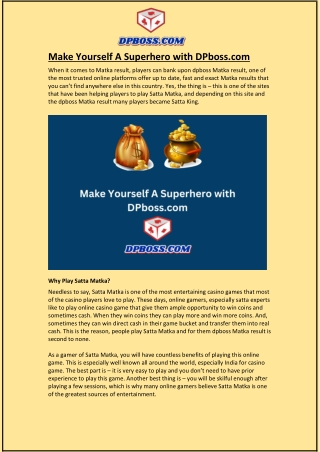Make Yourself A Superhero with DPboss.com