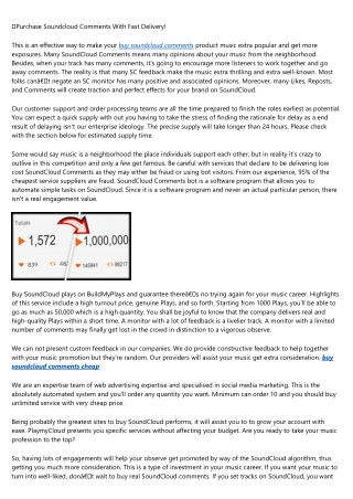 How Much Should You Be Spending on buy custom soundcloud comments?