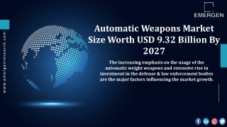 Automatic Weapons Market Key Companies, Revenue Share Analysis, 2030