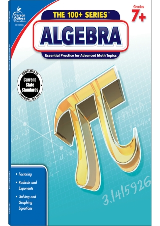 Algebra 1 Workbook Solving and Graphing Math Equations for Homeschool or