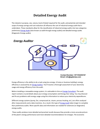 Detailed Energy Audit