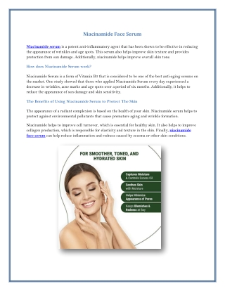 What does a Niacinamide serum do