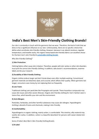 India’s Best Men’s Skin-Friendly Clothing Brands!