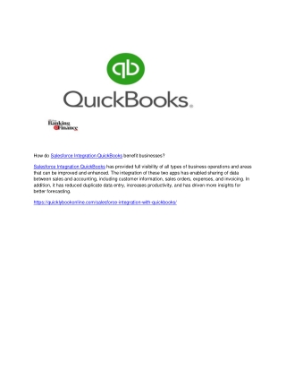 How do Salesforce Integration QuickBooks benefit businesses?