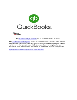After QuickBooks Hubspot Integration, can we automate accounting processes?