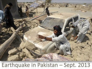 2013 Eathquake in Pakistan September 2013