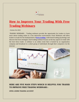 How to Improve Your Trading With Free Trading Webinars