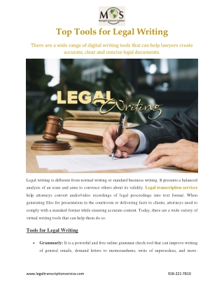 Top Tools for Legal Writing