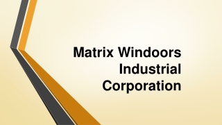 Matrix Extends Best uPVC Windows and Doors
