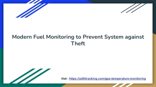 Modern Fuel Monitoring to Prevent System against Theft