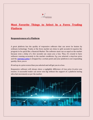 Most Favorite Things to Select In a Forex Trading Platform