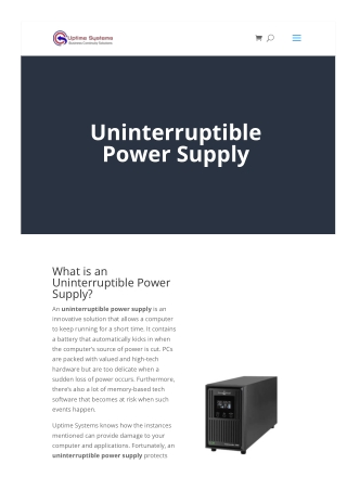 Uninterruptible power supply