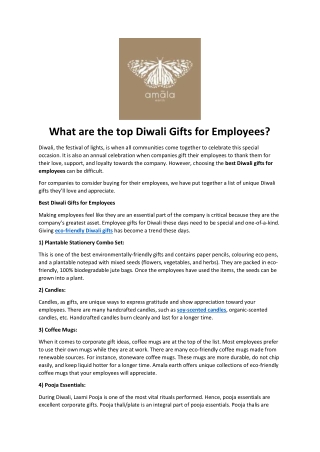 What are the top Diwali Gifts for Employees