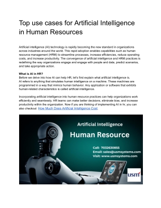 Usecases of AI in HR