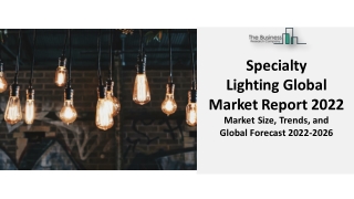 Specialty Lighting Global Market Trends, Strategies, Opportunities For 2022-2031