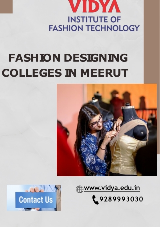 Chase your dreams with this Best Fashion Designing Institute in Meerut