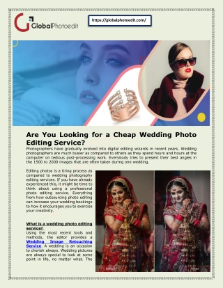 Professional Wedding Image Retouching Service – Global Photo Edit