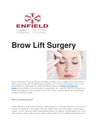 Brow Lift Surgery