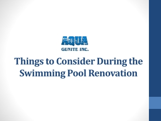 Things to Consider During the Swimming Pool Renovation