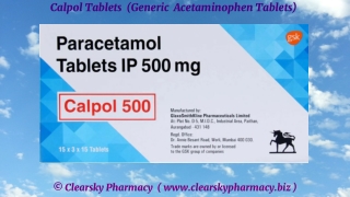 Calpol Tablets (Generic  Acetaminophen Tablets)