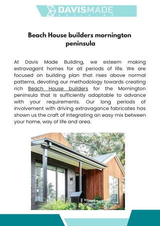 beach home builders mornington peninsula