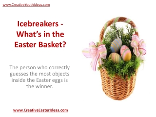 Icebreakers - What’s in the Easter Basket?