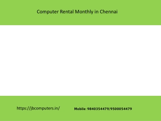 Computer rental monthly in Chennai