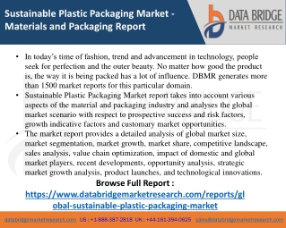 Sustainable Plastic Packaging Market