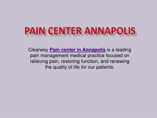 Pain Center Annapolis