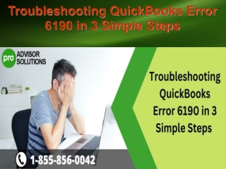 Troubleshooting QuickBooks Error 6190 in 3 Simple Steps