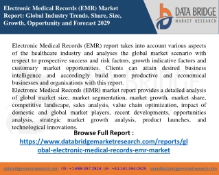 Electronic Medical Records (EMR) Market