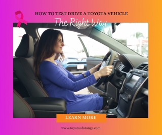 How to Test Drive a Toyota Vehicle the Right Way