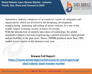 Robotic Lawn Mower Market report