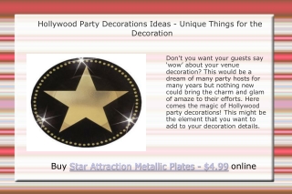 Hollywood Party Decorations Ideas