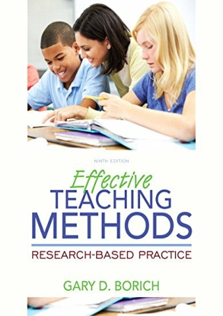 Effective Teaching Methods Research Based Practice Enhanced Pearson eText