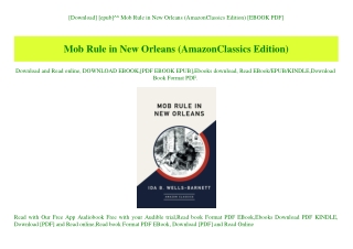 [Download] [epub]^^ Mob Rule in New Orleans (AmazonClassics Edition) [EBOOK PDF]