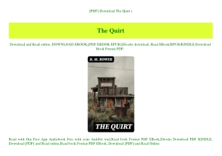[PDF] Download The Quirt (E.B.O.O.K. DOWNLOAD^