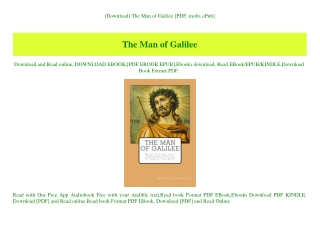(Download) The Man of Galilee [PDF  mobi  ePub]