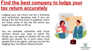 Lodging your Tax Return Mount Druitt