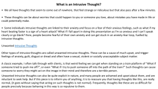What is an Intrusive Thought