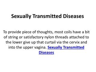 Sexually Transmitted Diseases