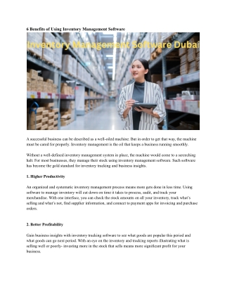 Inventory Management Software Dubai