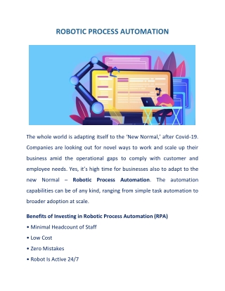 ROBOTIC PROCESS AUTOMATION