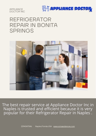 Refrigerator Repair In Naples | Appliance Doctor Inc