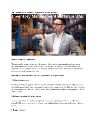 Inventory Management Software UAE