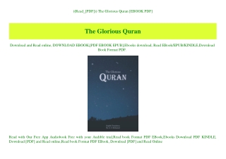 ((Read_[PDF])) The Glorious Quran [EBOOK PDF]
