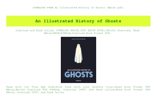 DOWNLOAD FREE An Illustrated History of Ghosts (Ebook pdf)